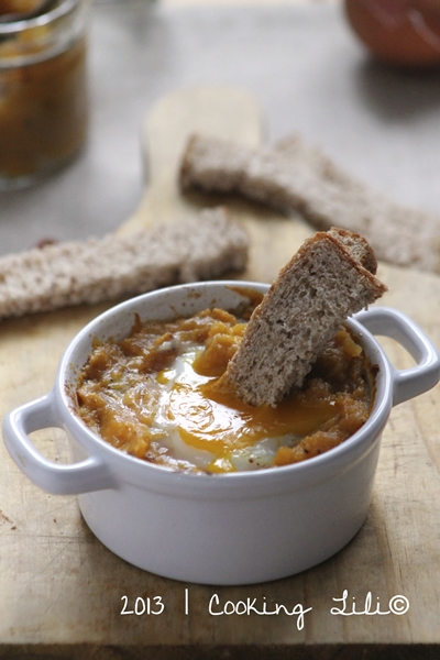 Oeuf cocotte en purée de Patate douce aux 4 épices