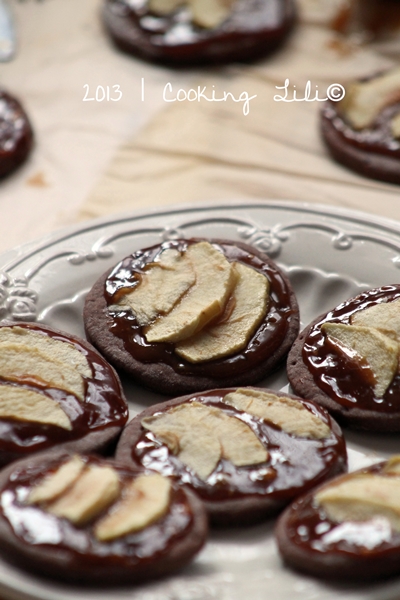 Mini tarte sablée Chocolat Pomme et Caramel