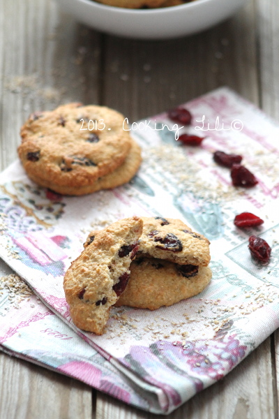 Cookies avoine et Cranberries