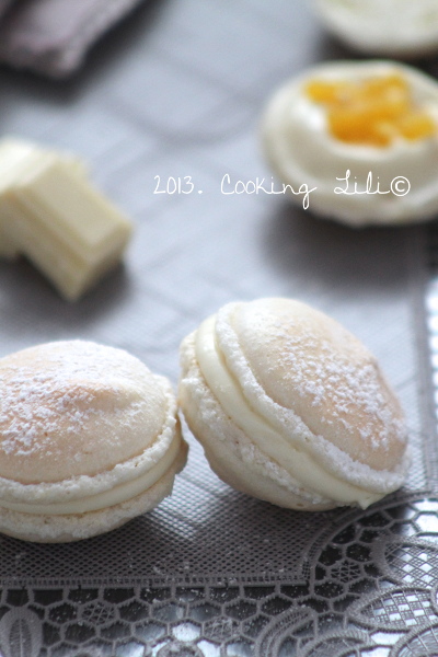 Macarons Chocolat blanc et Mangue