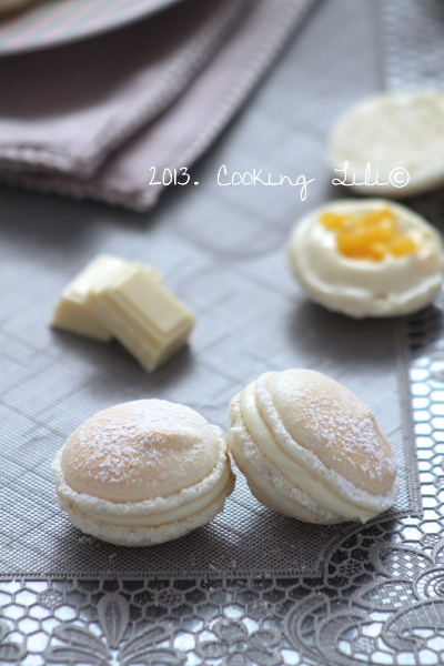 Macarons Chocolat blanc et Mangue