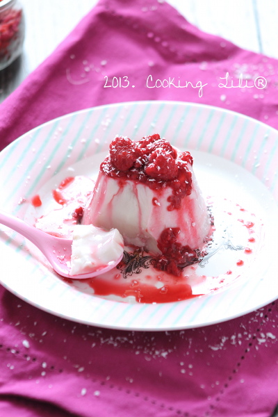 Panna cotta Noix de coco et Framboises