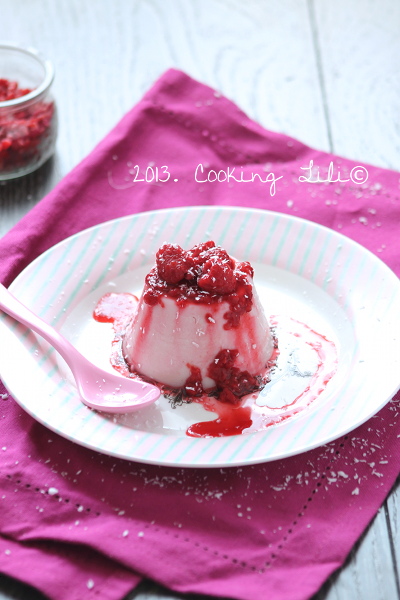 Panna cotta Noix de Coco et Framboises