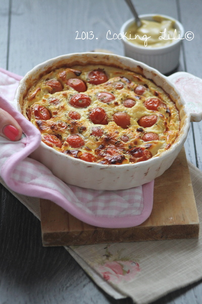 Clafoutis aux Tomates et Moutarde