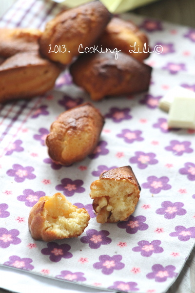 Madeleines au Citron et Chocolat blanc