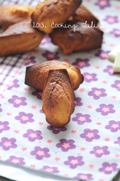 Madeleines au Citron et Chocolat blanc