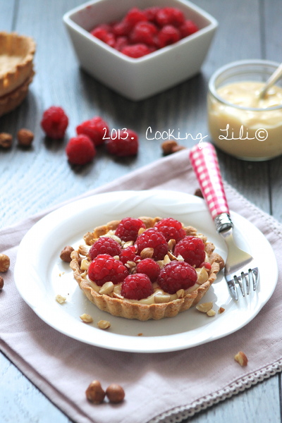 Tarte aux Framboises et Noisettes