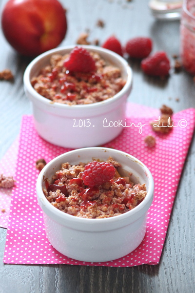 Crumble aux Nectarines au beurre de Framboises