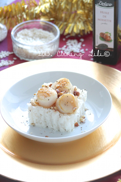 Risotto à l'huile de Noisettes et saint jacques