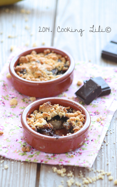 Crumble banane chocolat