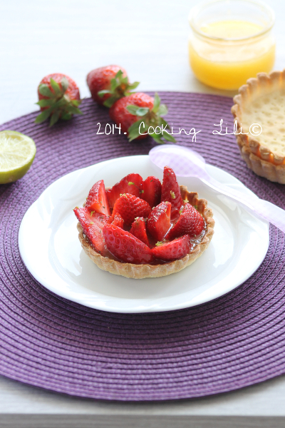 Tarte aux fraises citron et basilic