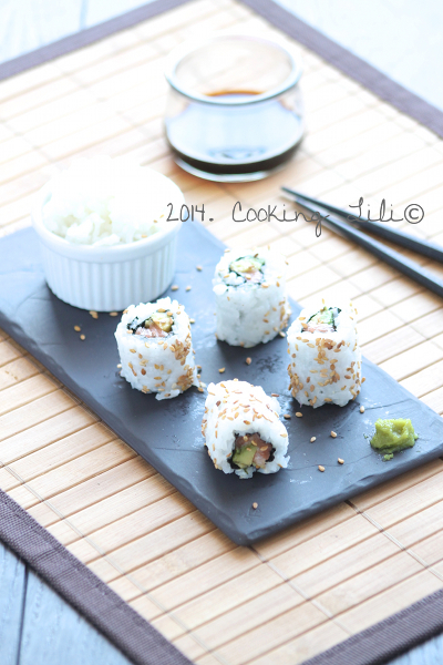 California rolls saumon avocat