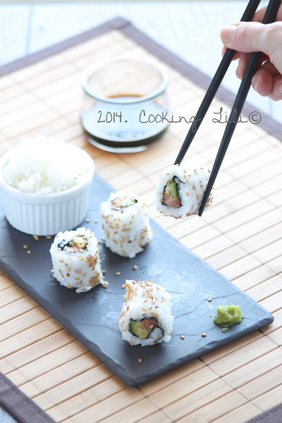 California rolls saumon avocat