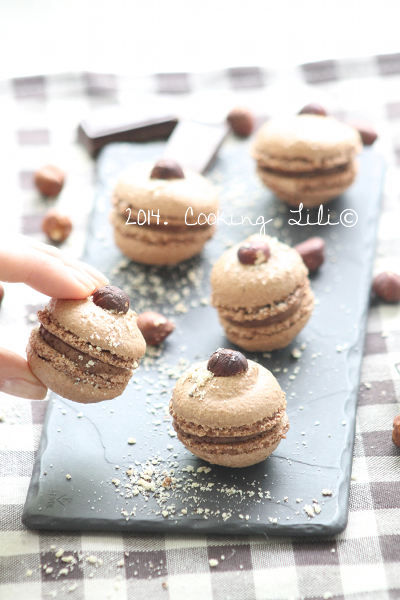 Macarons choco noisettes