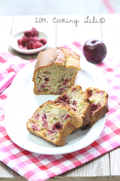 Quatre quarts aux Framboises et prunes