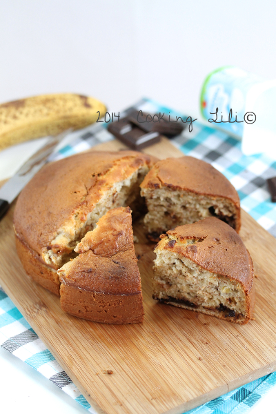 Gâteau au yaourt banane chocolat