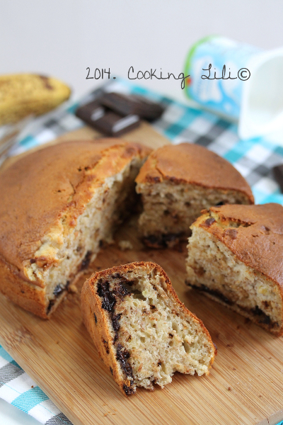 Gâteau au yaourt banane chocolat