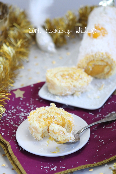 Bûche Mangue et Noix de coco