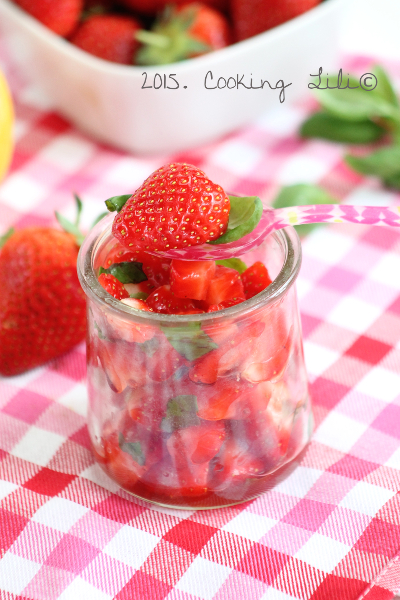 salade de fraises pamplemousse basilic