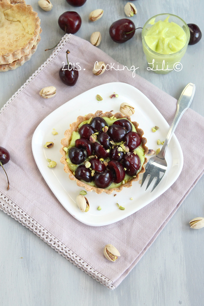 tarte cerises pistache