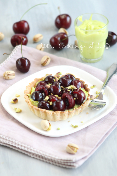 tarte cerises pistaches