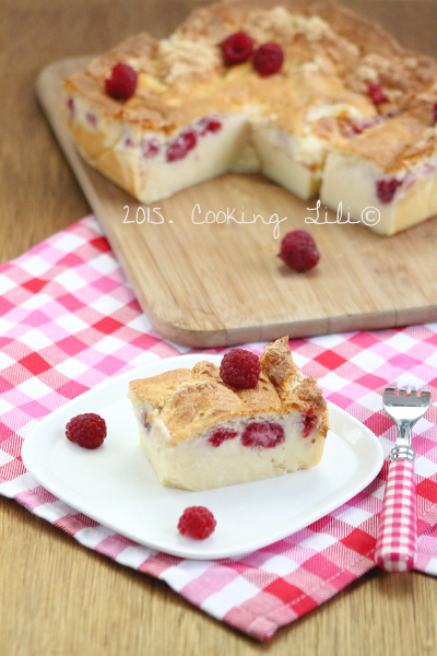 gâteau magique framboises amandes