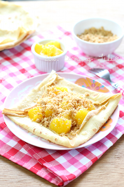 crêpes mangue noix de coco