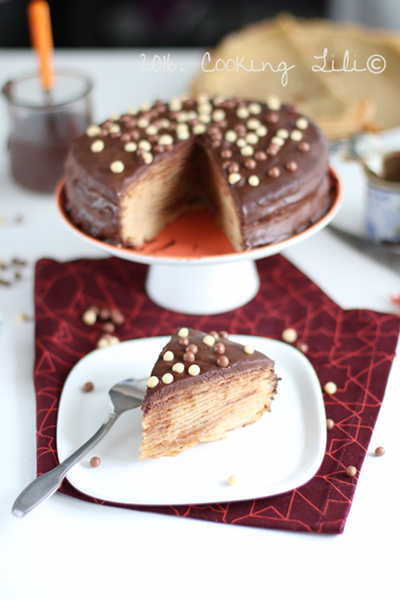 gâteau de crêpes chocolat crème de marrons