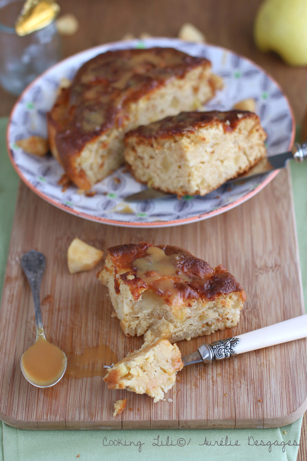 Gâteau au yaourt pommes et caramel22