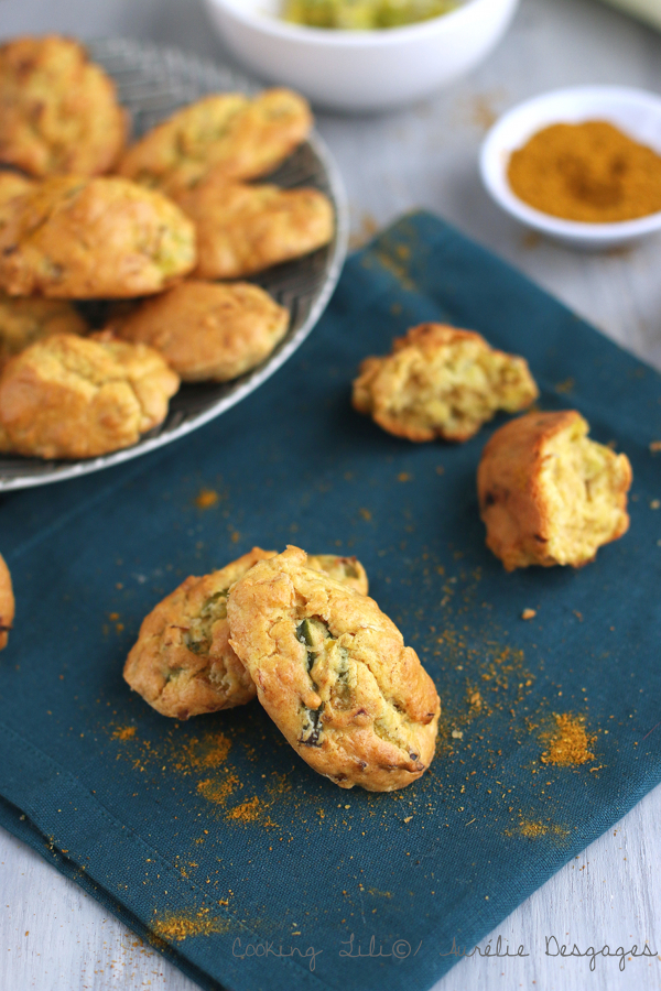 madeleines au curry et poireau