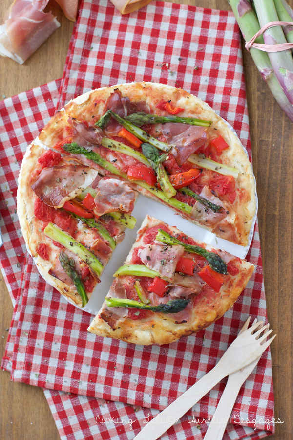 pizza jambon cru et asperges