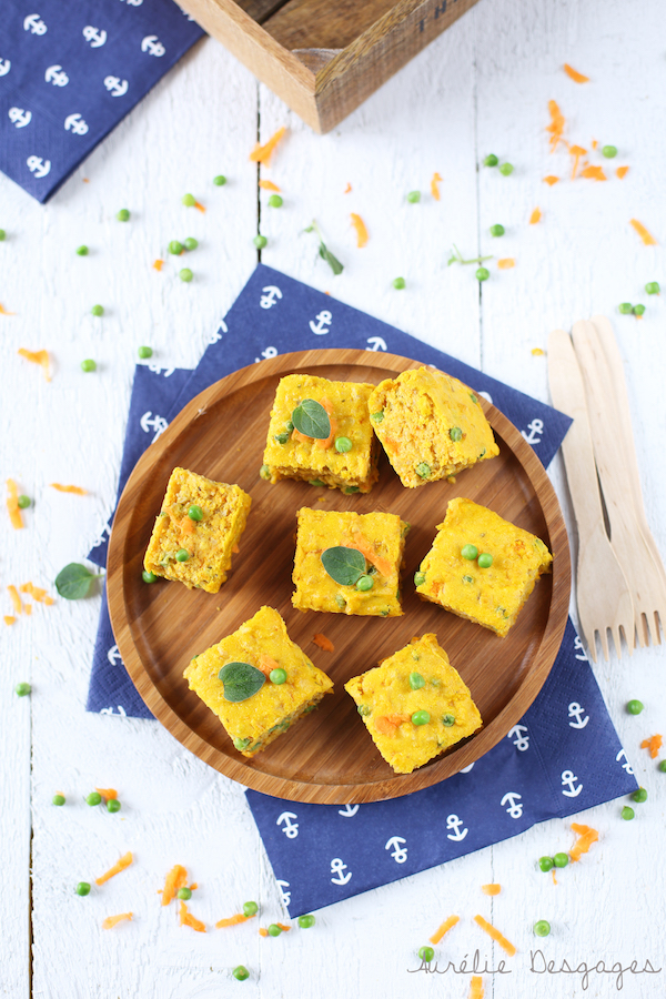 Brownie petits pois et carottes