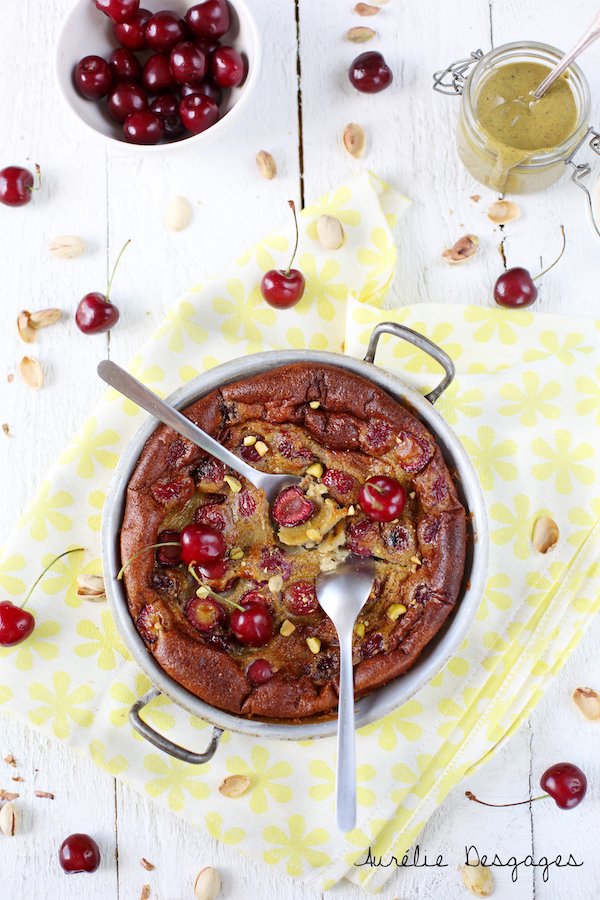 gratin de cerises et pistache