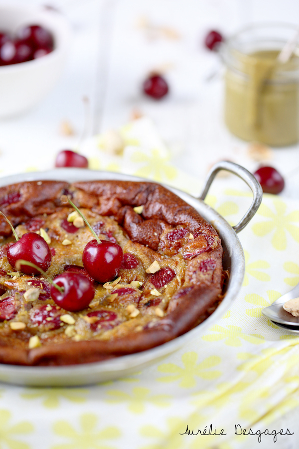 gratin de cerises pistache