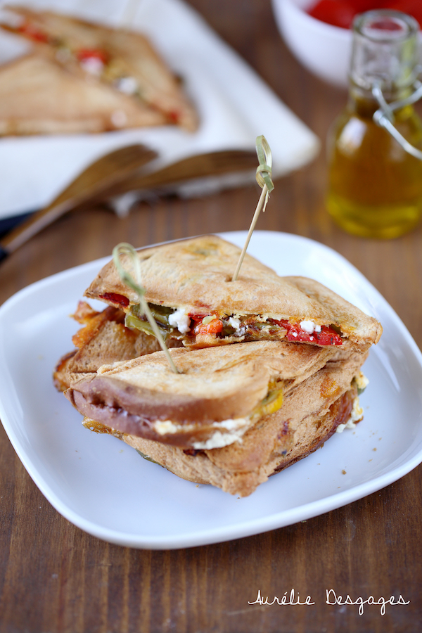 croque légumes grillés & chèvre