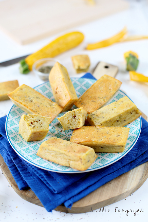 mini cake aux courgettes jaunes