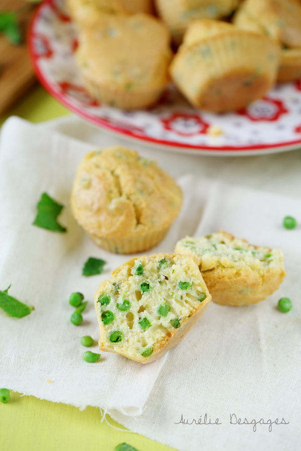 muffins petits pois menthe