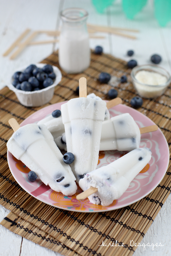 popsicle lait de coco myrtilles