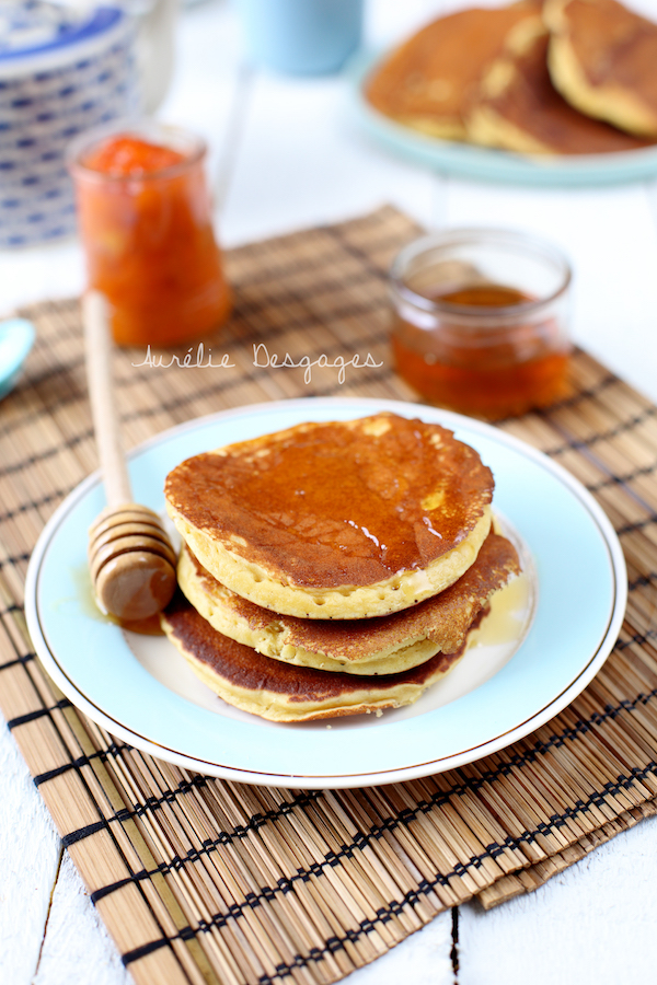 Pancakes à la farine de Pois chiches (sans lactose et sans gluten