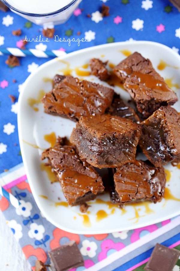 brownie au chocolat caramel